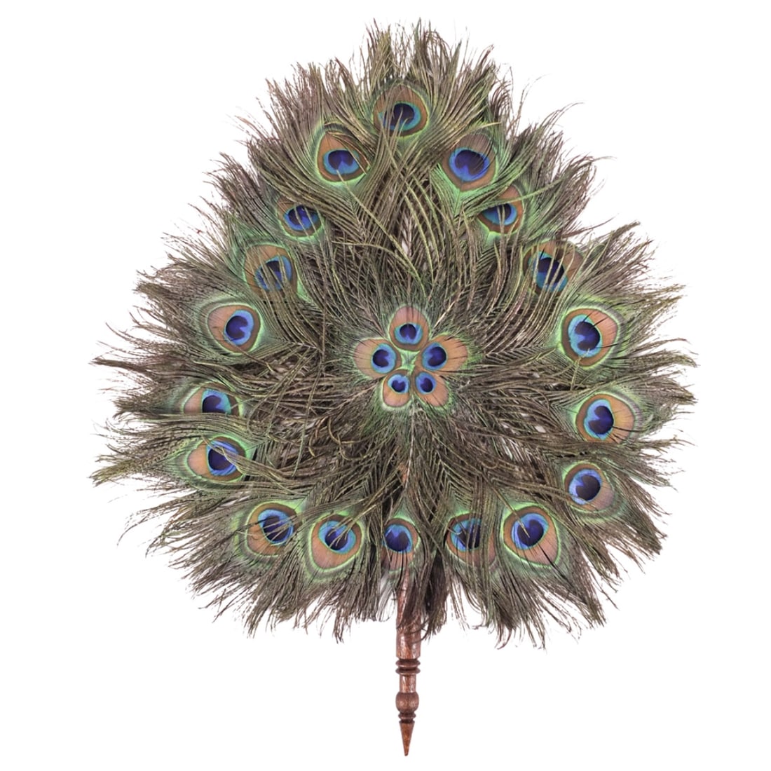 Vintage Victorian Style Peacock Feather Fan (1 of 1)