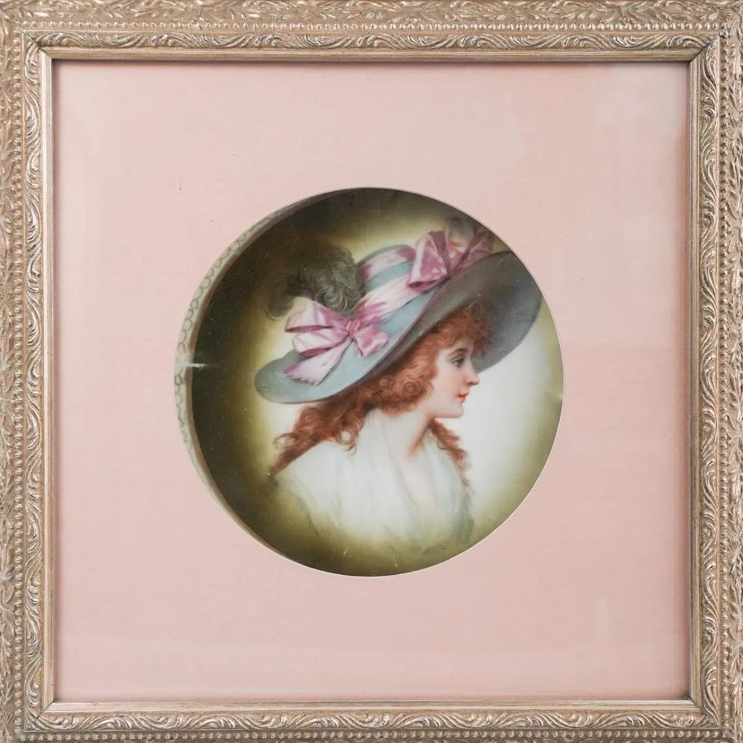 20th C. Framed German Cabinet Plate (1 of 2)