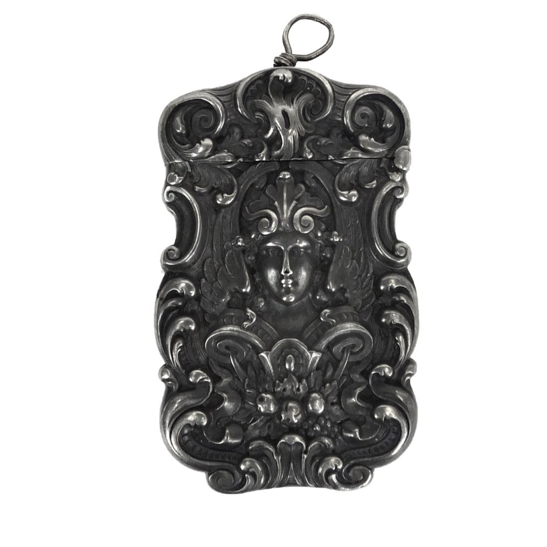 Antique Repousse Sterling Match Case as Pendant (1 of 4)