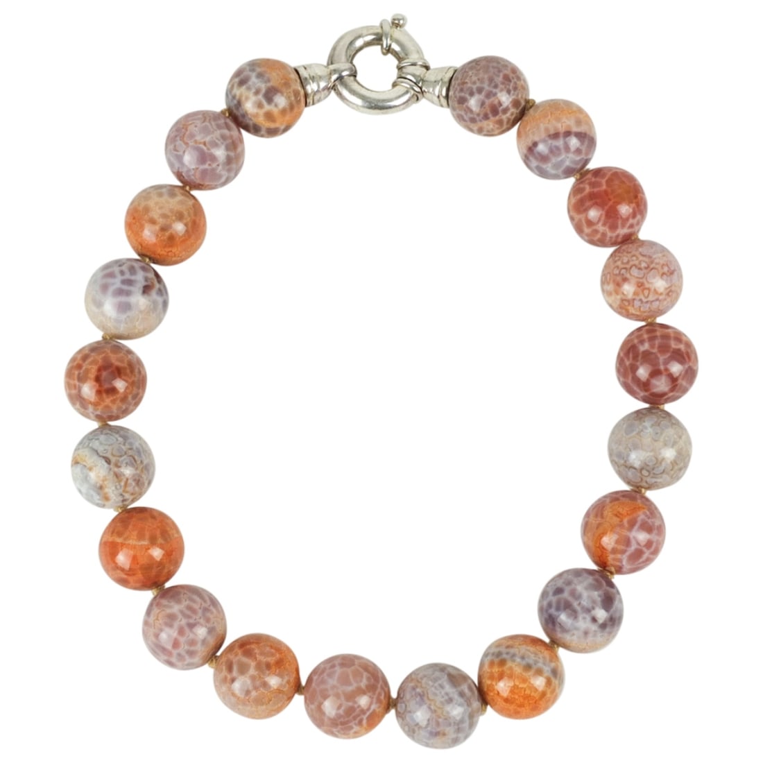 Vintage Crackle Agate Beaded Necklace (1 of 3)