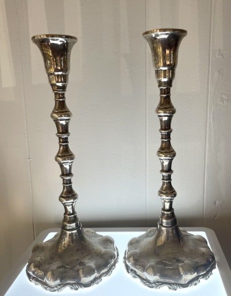 Pair of Vintage Mexican Sterling Candlesticks (1 of 2)