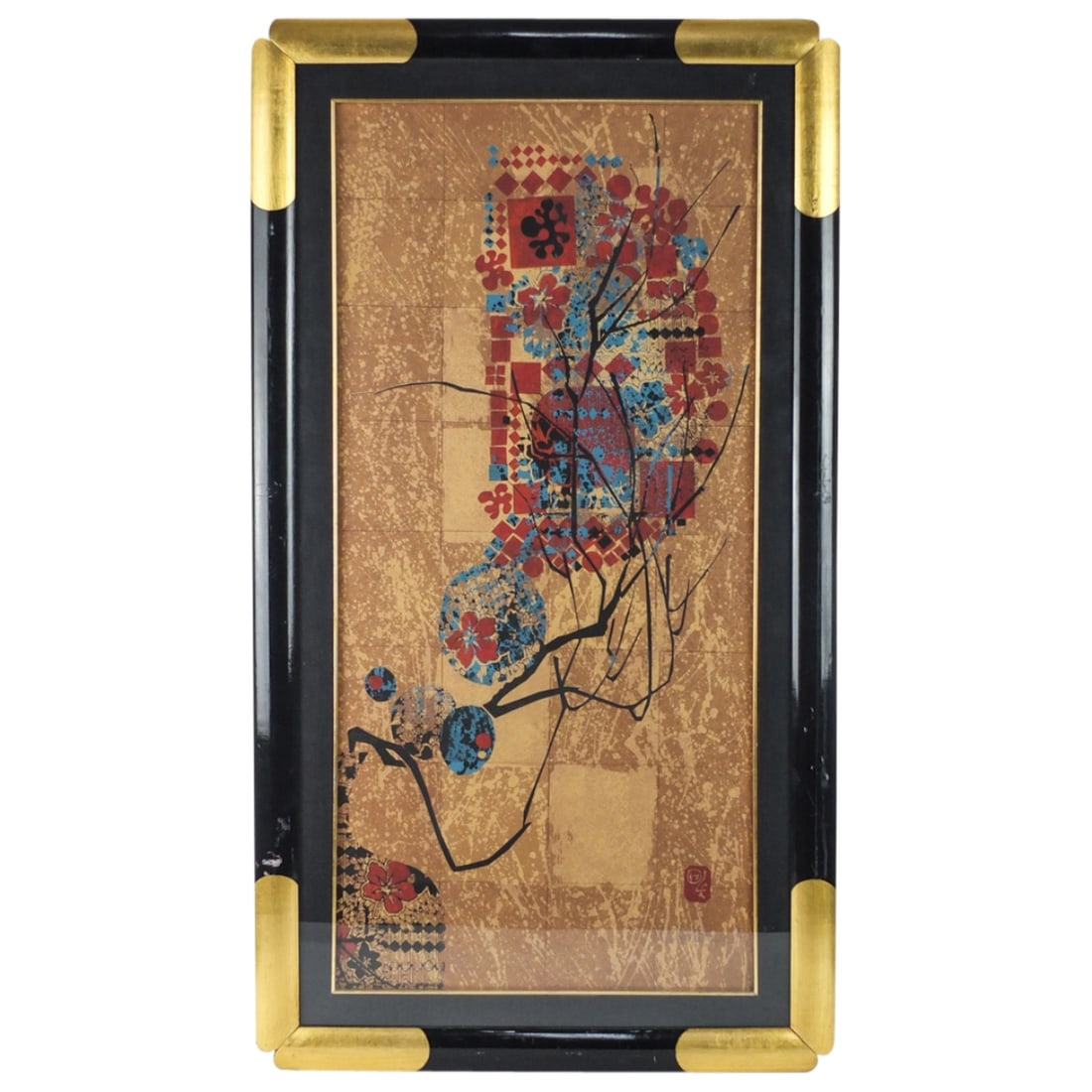 Lebadang, Vietnamese (1922 - 2015): Lebadang, Vietnamese (1922-2015) Lithograph on Paper "Abstract Scene" Sight measures 29-1/4" 13-3/4". Frame measures 35" x 19-1/4". Condition: Good condition. Estimate 50 - 150 Domestic shipping Third