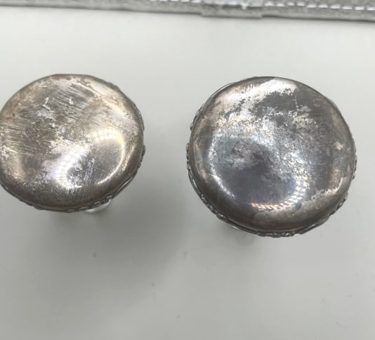 Pair of Antique Sterling Silver Liquor Stoppers (1 of 2)