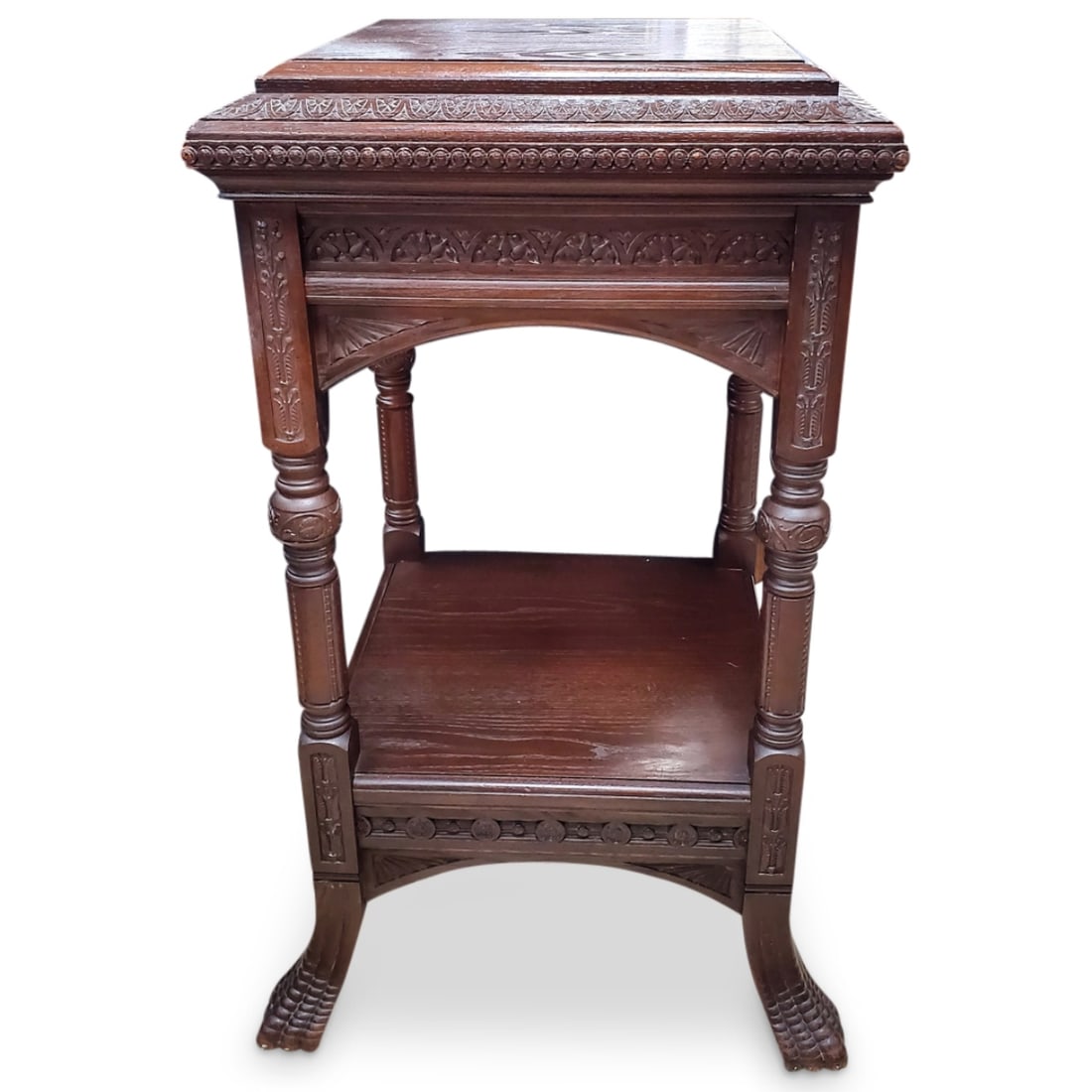 Cincinnati Arts and Craft Carved Pedestal (1 of 8)