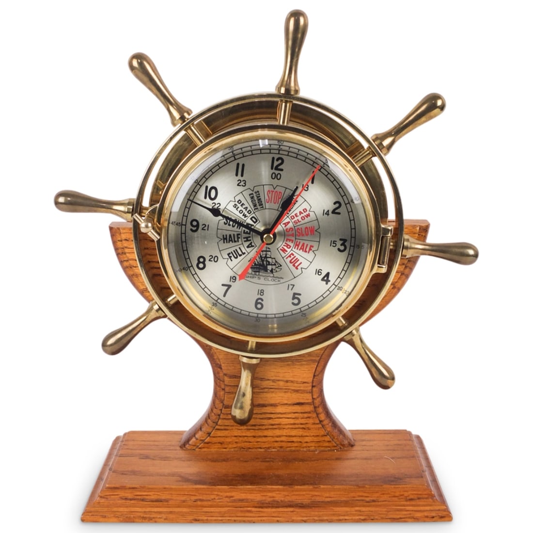 Vintage Brass Ships Wheel Clock (1 of 3)