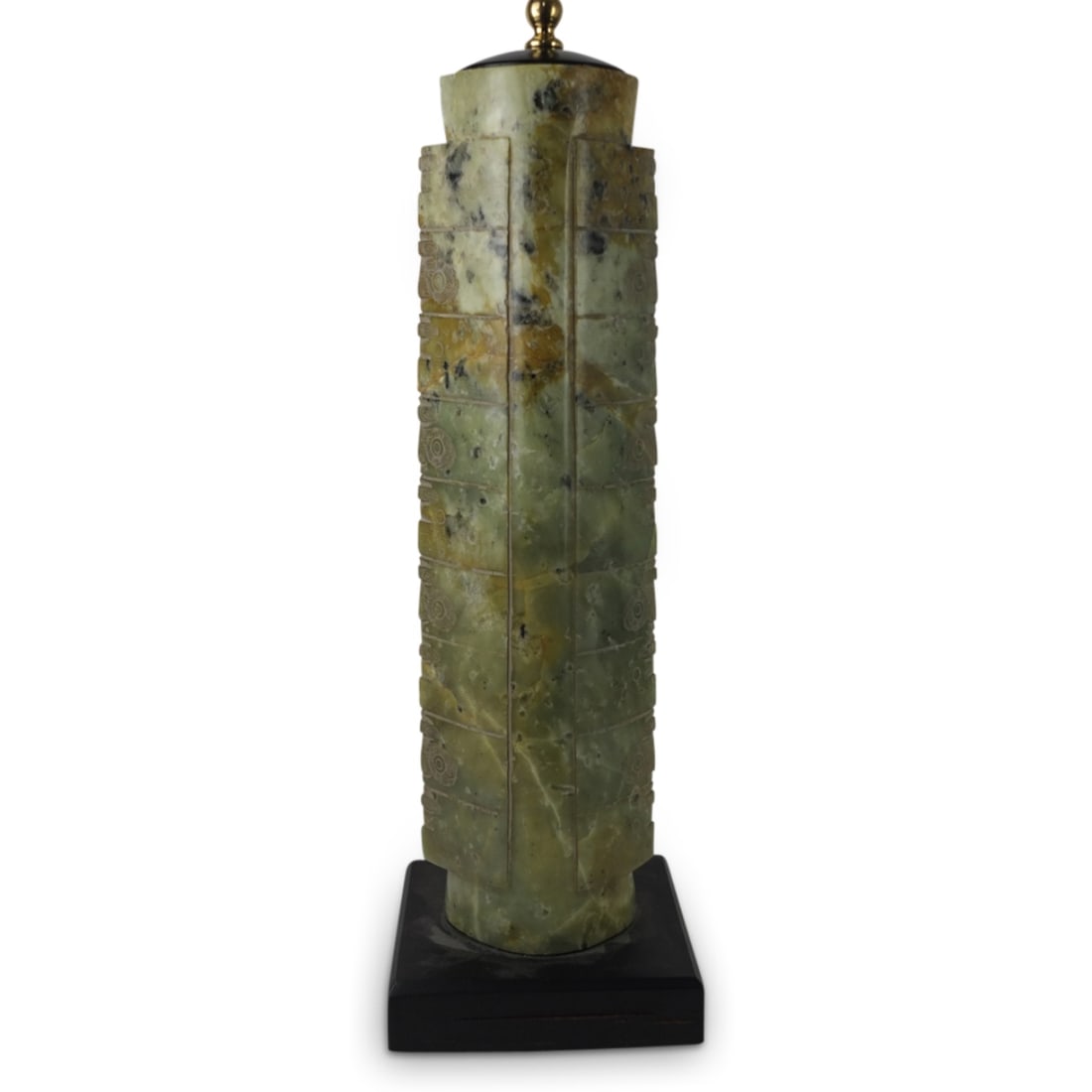 Large Chinese Style Soapstone Carved Lamp (1 of 3)