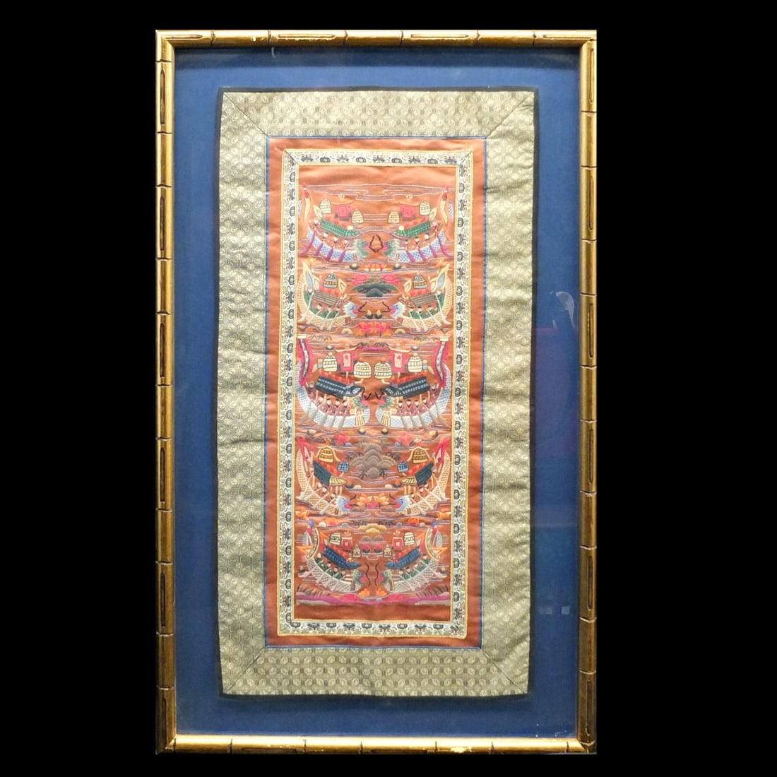 Antique Chinese Silk Embroidered Panel (1 of 4)