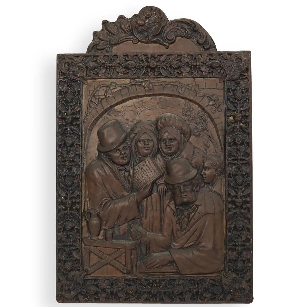 Large 19th C. French Copper Figural Relief (1 of 5)