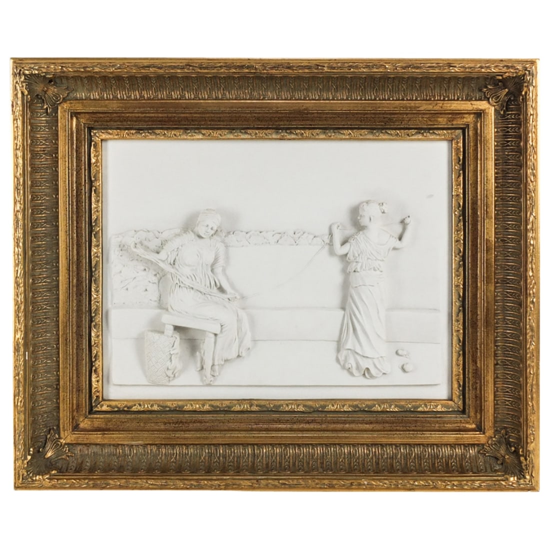 Antique Style High Relief Wood Carved Panel (1 of 3)