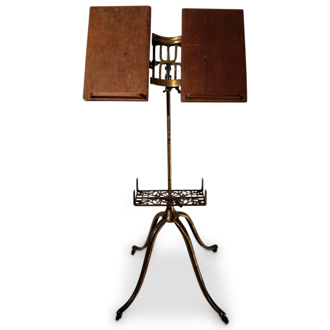 Antique Adjustable Cast Iron Book Stand (1 of 5)