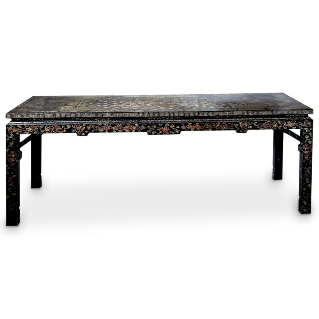 Antique Chinese Black Lacquered Console Table (1 of 9)