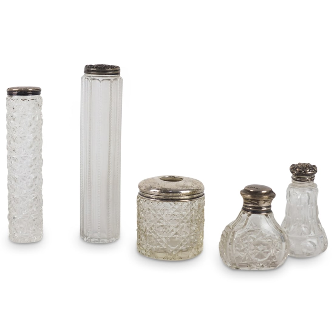 Grouping of Vintage Sterling / Glass Bottles (1 of 6)
