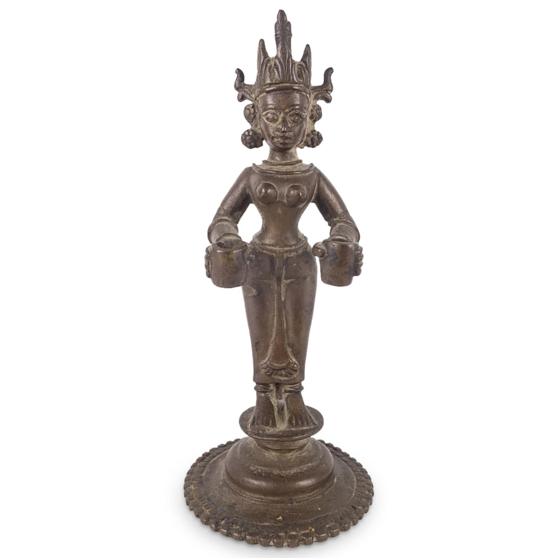 Antique Indian Bronze Candleholder (1 of 5)