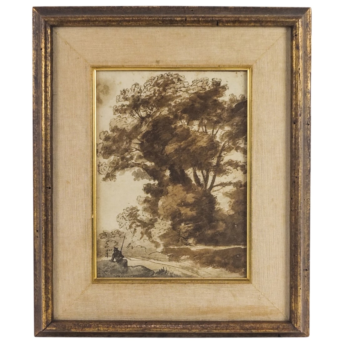 Attrib: Claude Lorrain Sepia on Paper (1 of 2)