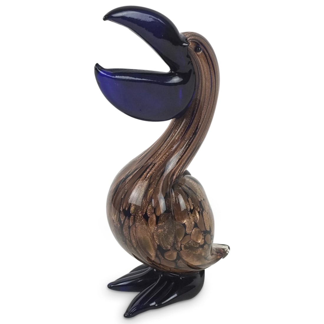 Vintage Murano Art Glass Figurine: Vintage Murano Art Glass Bird Figurine. Measures 11-1/2 x 3-3/4". Condition: Good condition. Estimate 100 - 200 Domestic shipping Third Party
