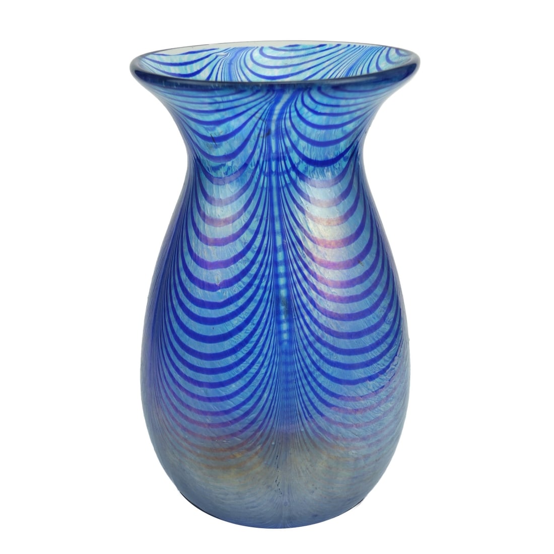 Vintage Loetz Style Pulled Feather Vase (1 of 4)