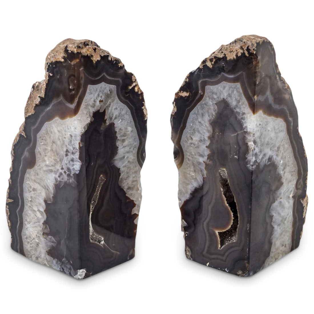Pair of Natural Agate Geode Bookends (1 of 5)
