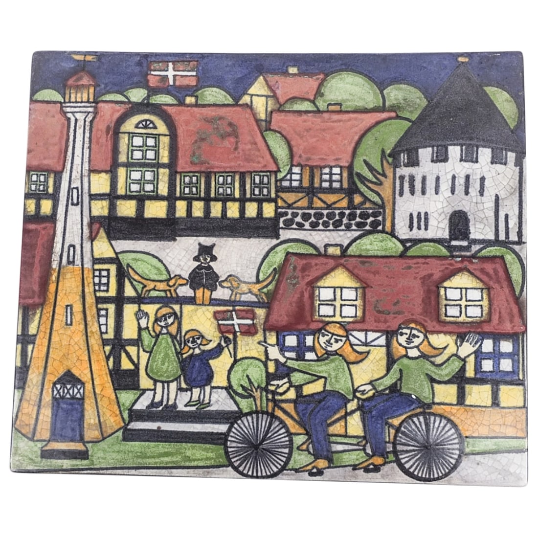 Michael Andersen, Danish (20th C.): Michael Andersen, Danish (20th Century) Vintage Ceramic Plaque. Incised marks and numbered on the reverse side. Measures 11-5/8" x 13-1/2". Condition: Good condition. Estimate 100 - 300 Domestic shipp