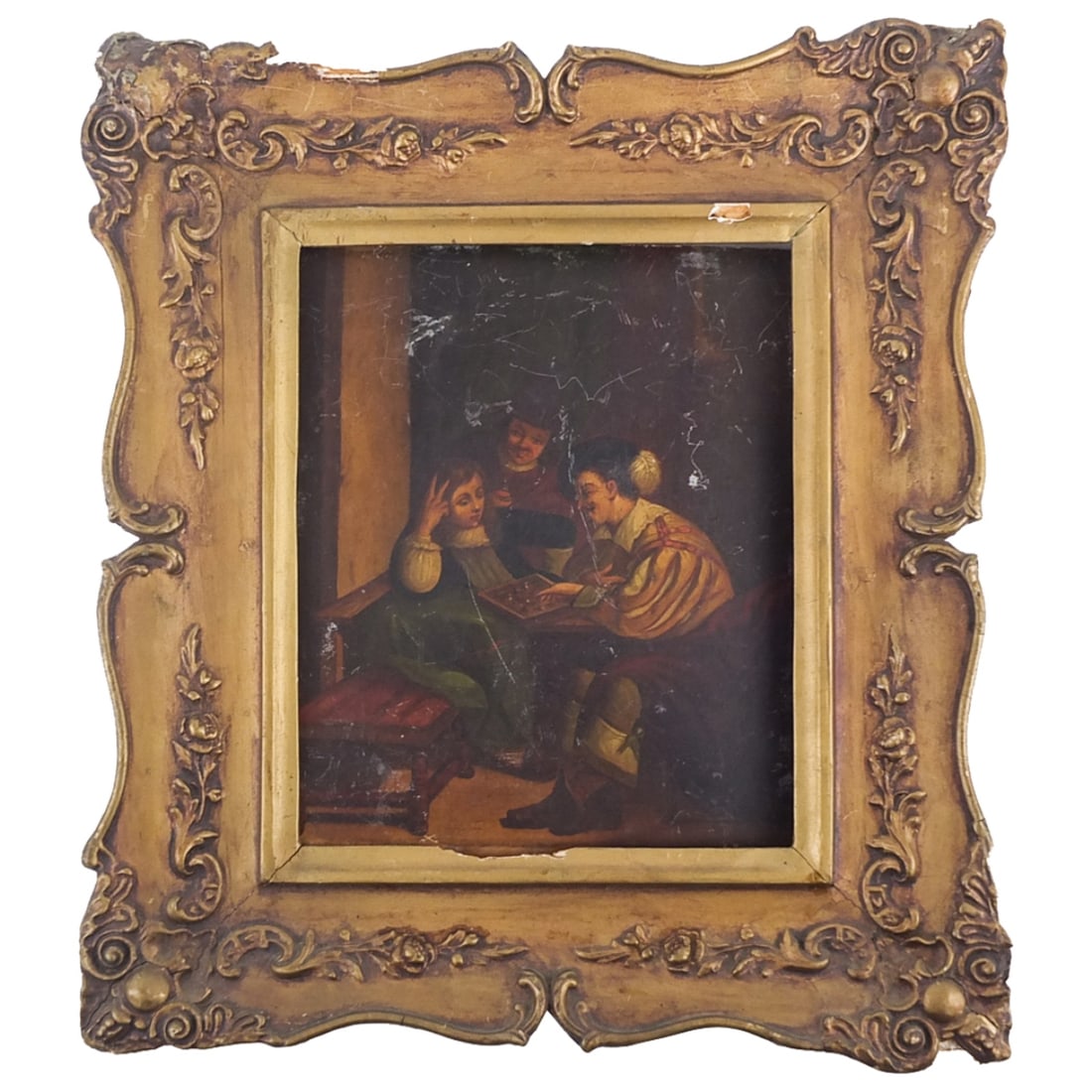 18th/19th C. Dutch School Oil Painting on Tin (1 of 4)