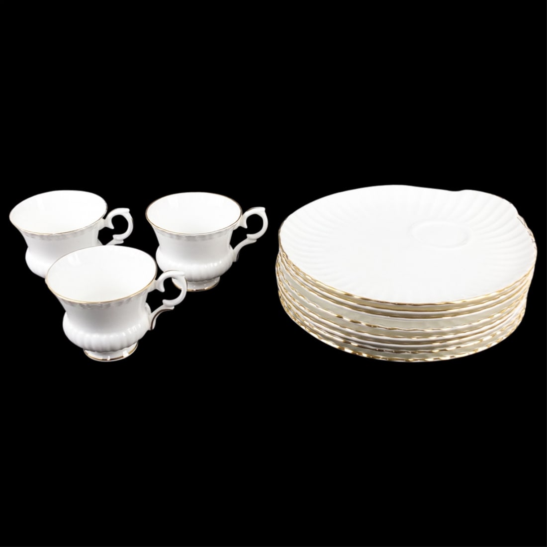 Vintage Crown Staffordshire Porcelain Dessert Set (1 of 5)