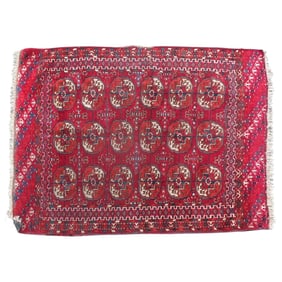 Antique Turkish Bokhara Wool Rug