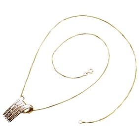 Vintage Diamond & Gold Pendant w/ Necklace