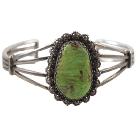 Vintage Native American Sterling Cuff Bracelet