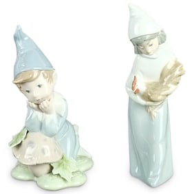 Grouping of Glazed Porcelain Figurines