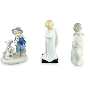 Grouping of Glazed Porcelain Figurines