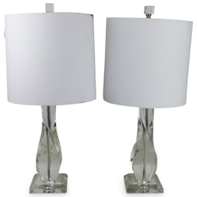 Pair of Lucite Lamps