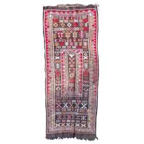 Antique Afghani Tribal Wool Rug