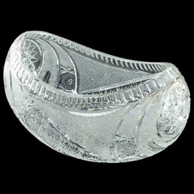 Antique Russian Crystal Centerpiece Bowl