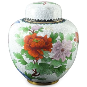 Large Chinese Cloisonné Covered Ginger Jar