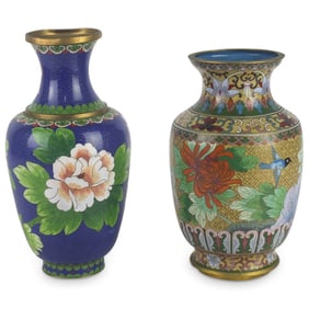 Grouping of Chinese Cloisonné Vases