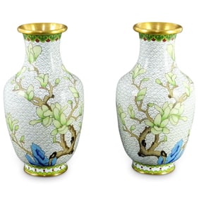 Pair of Chinese Cloisonné Vases