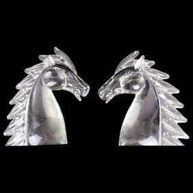 Pair of Murano Art Glass Sculptures