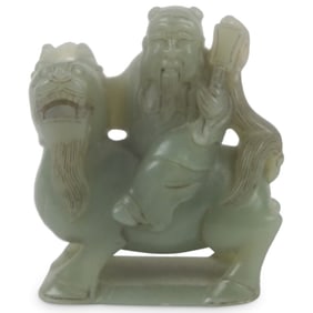 Antique Chinese Celadon Jade Figurine