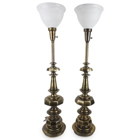 Pair of Stiffel Brass Lamps
