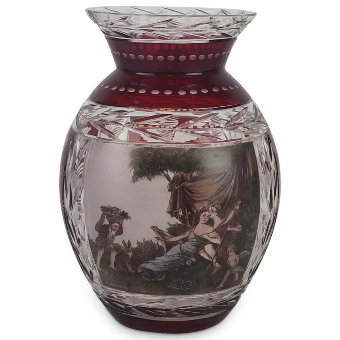 Antique Bohemian Glass Vase (1 of 7)