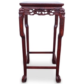 Antique Chinese Marble Top Plant Stand