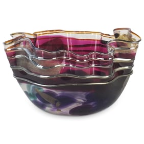 Scott & Laura Curry Glass Centerpiece Bowl