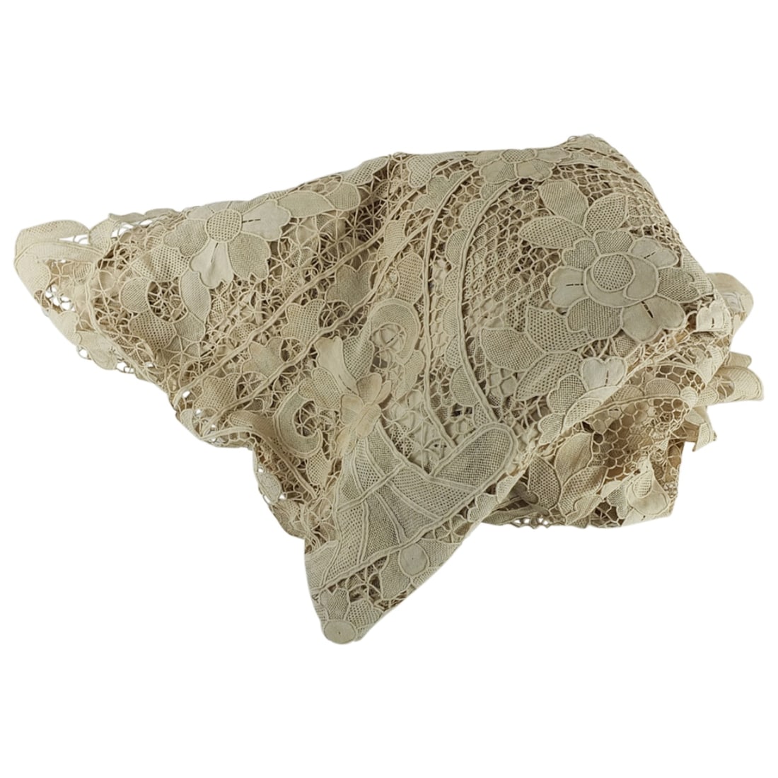 Antique French Needlepoint Tablecloth (1 of 3)