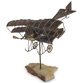 Vintage Curtis Jere Style Airplane Sculpture