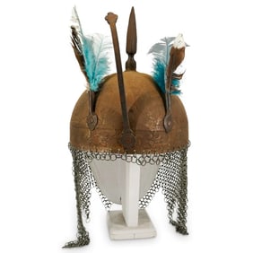 19th C. Persian Iron Kulah Khud Helmet
