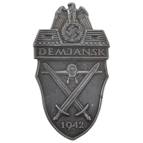 German WWII Demyansk Shield Badge