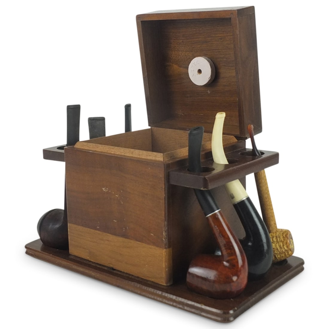 Grouping of Smoking Pipes Presented with Holder (1 of 4)