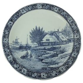 Large Villeroy & Boch Delfts Porcelain Charger