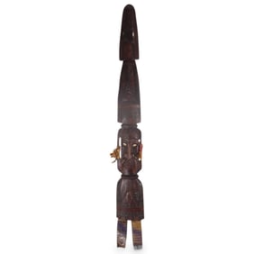 Large Polynesian Hand Carved Totem