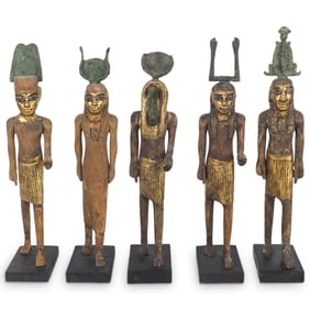 Set of Vintage Egyptian Statues