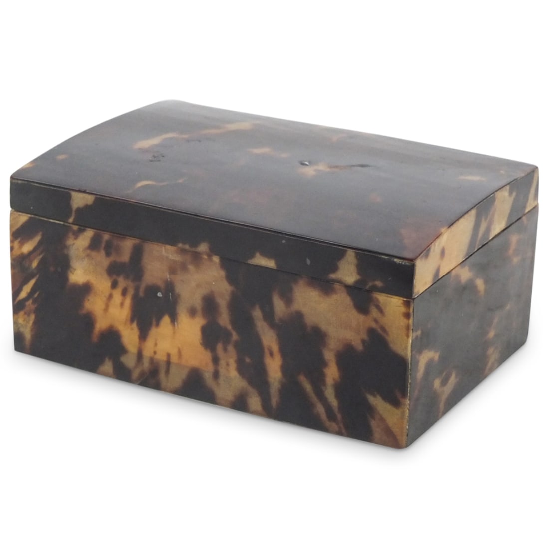 Early 20th C. Tortoise Shell Lidded Box (1 of 4)